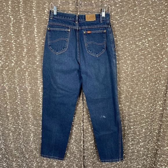 Vintage Lee High Rise Tapered Mom Denim Jeans Womens - Picture 6 of 11